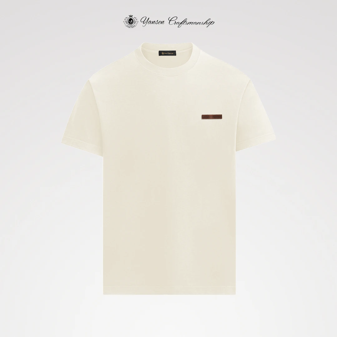 【黑标系列】简约百搭织带装饰圆领短袖T恤 YSI016