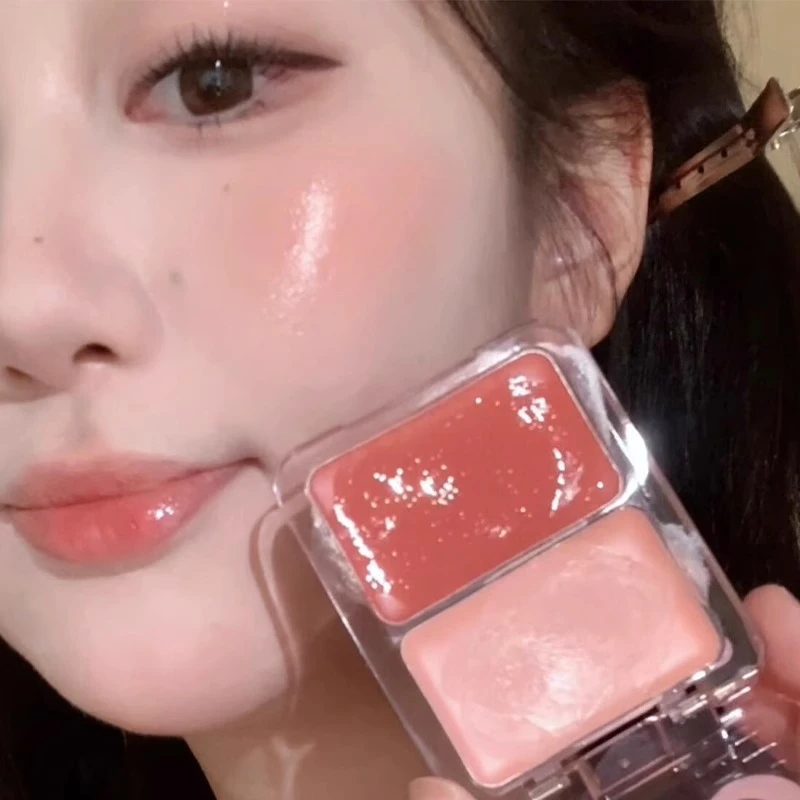 气血感腮红～双色水光腮红膏奶油滋润贴肤氛围感甜妹腮红高光自然