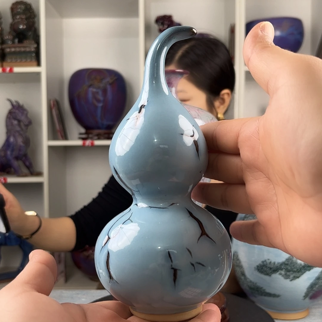 瓷片摆件。葫芦 福禄……