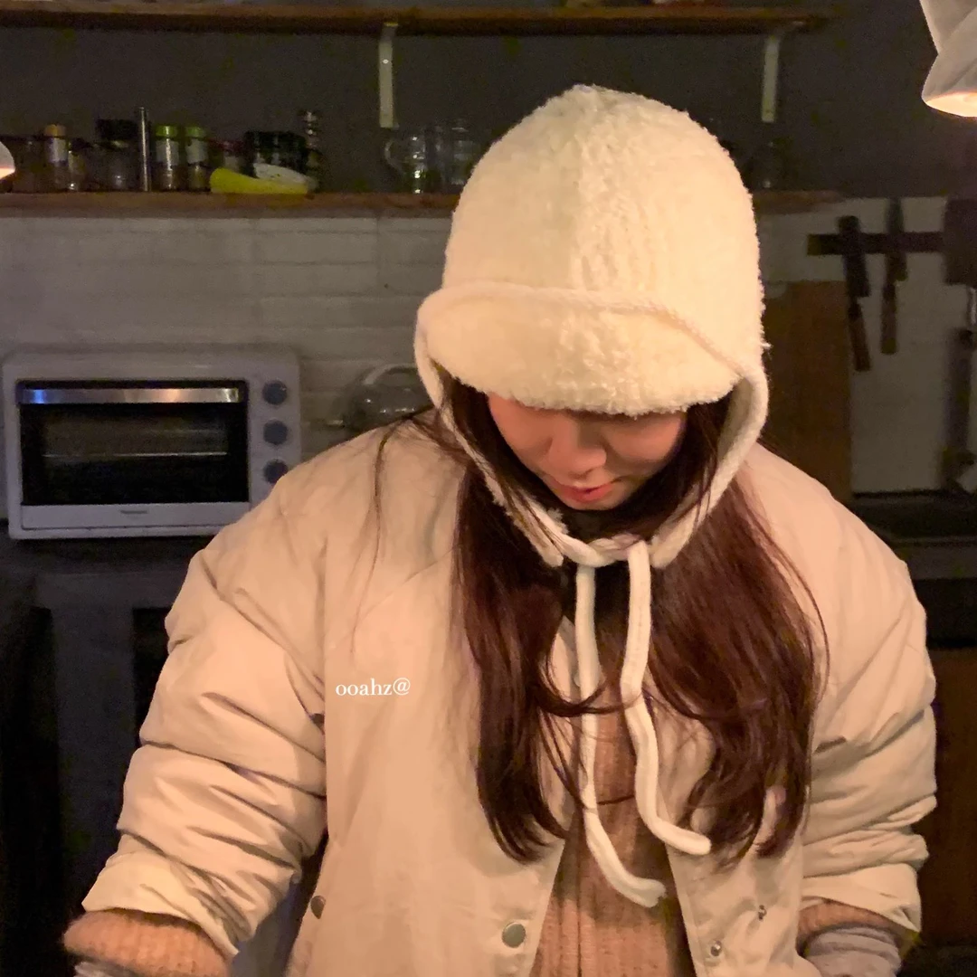 阿勒泰朝鲜族冬季针织保暖羊毛帽秋冬毛巾材料护耳飞带雷锋帽