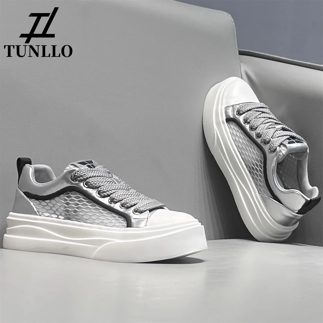 男款板鞋2025夏季新款薄款透气镂空单网男鞋时尚百搭运动休闲潮鞋