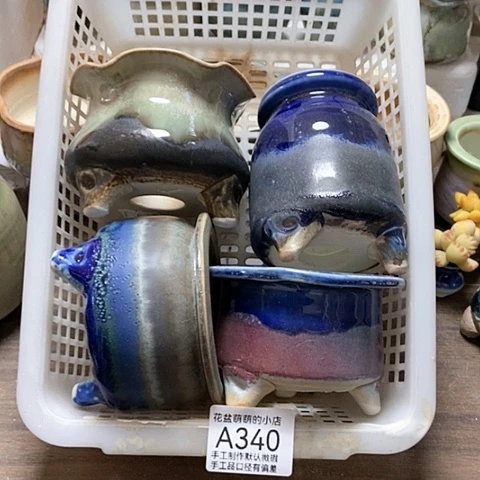 紫砂花盆340瑕疵品口径6到8左右