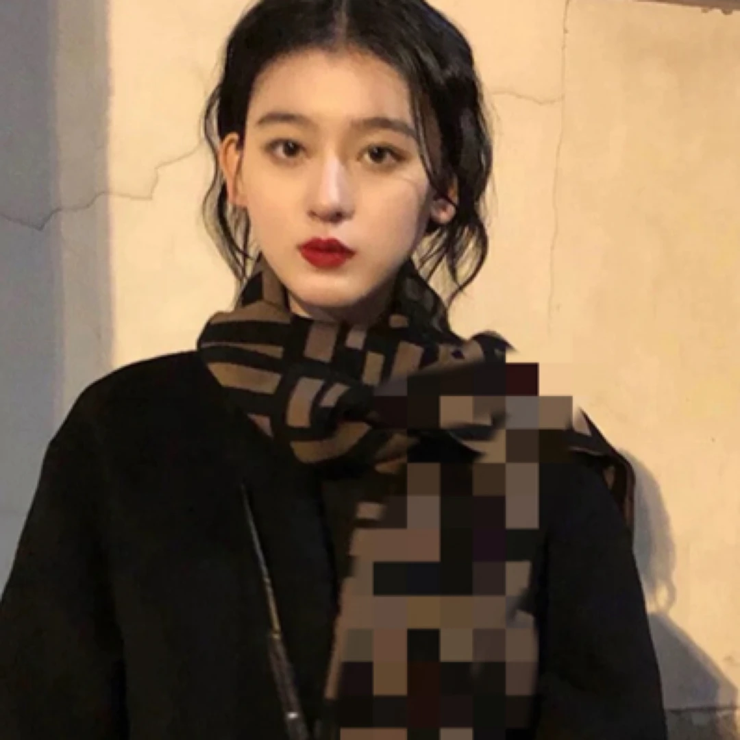 秋冬款美拉德色系厚实围巾200*70（图案随机 介意）