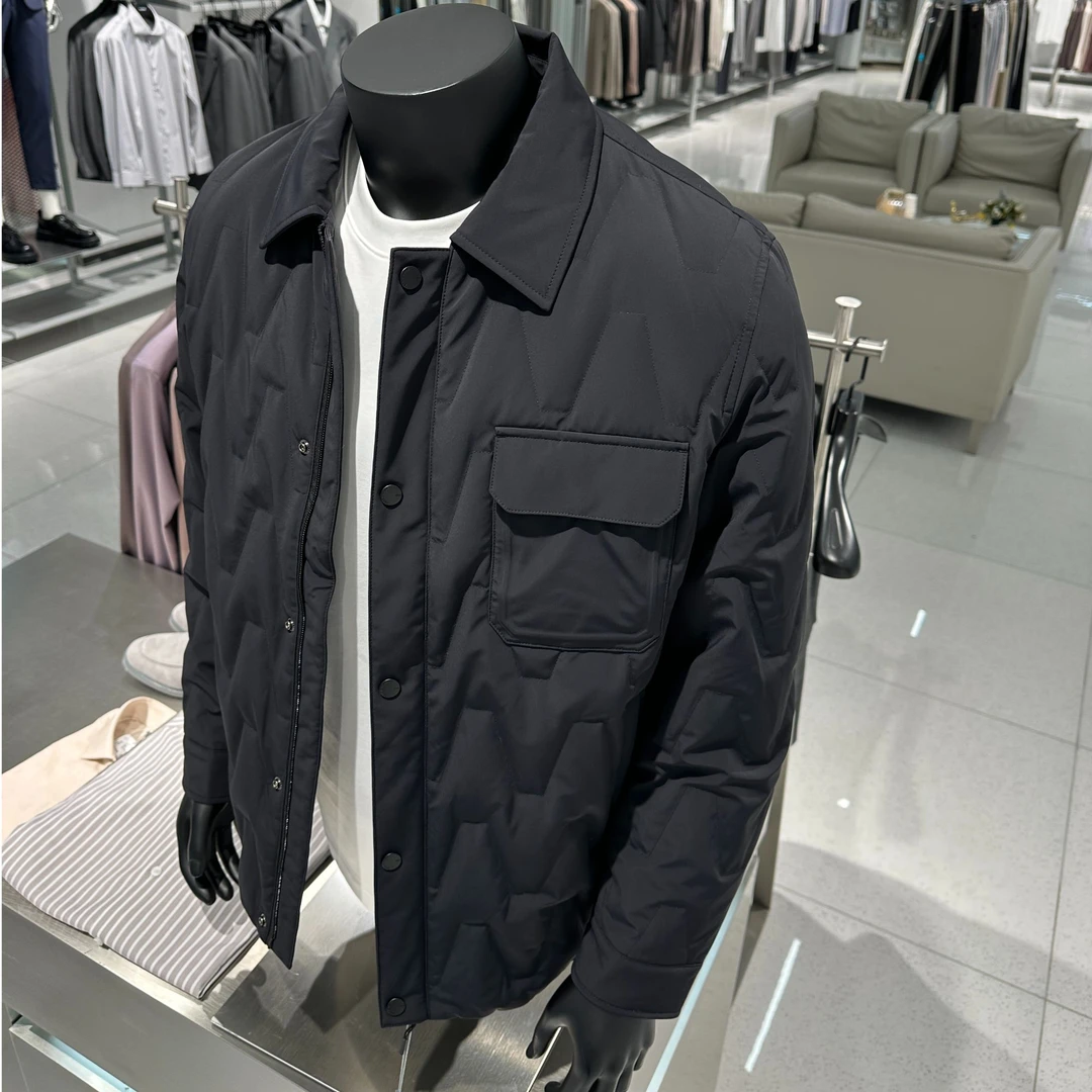 Lilanz/利郎（25新款）羽绒服白鸭绒茄克式翻领潮流休闲羽绒服