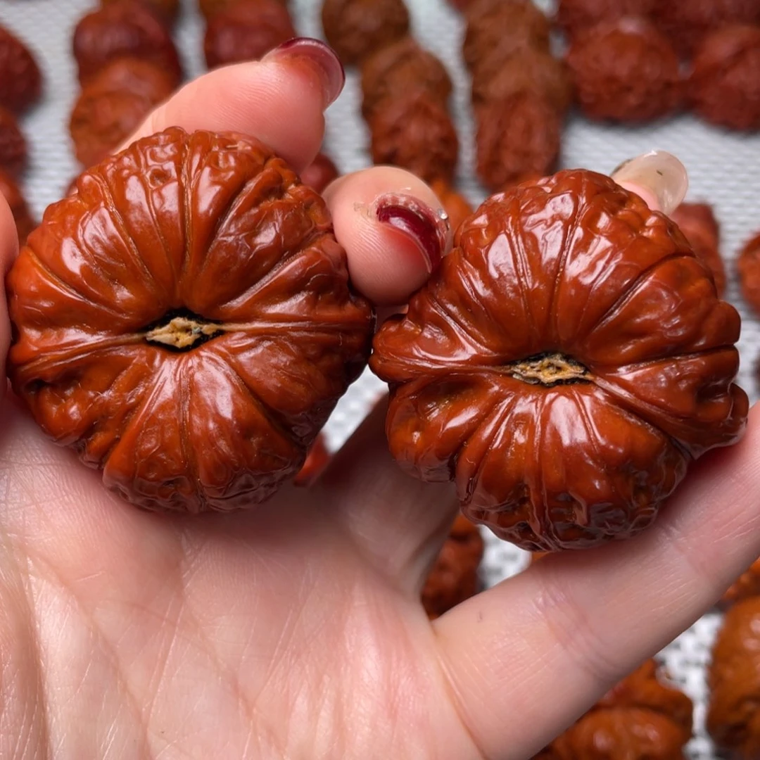 桃核吊坠?*譶文玩核桃 手把件 南瓜墩 43