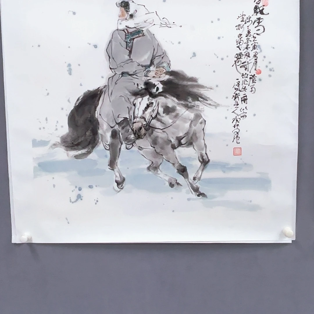 国画艺术家真人手绘