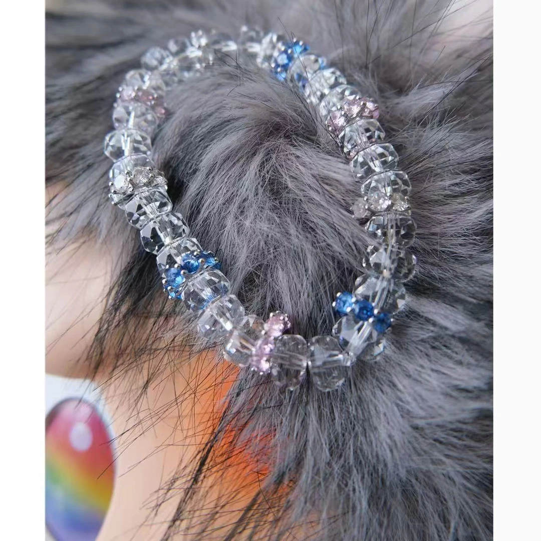 铜合金仿水晶手链 小众设计ins手链48509