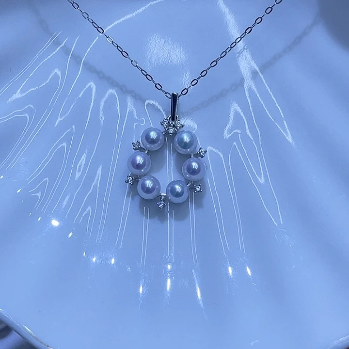 淡水珍珠颈饰银S925镶嵌