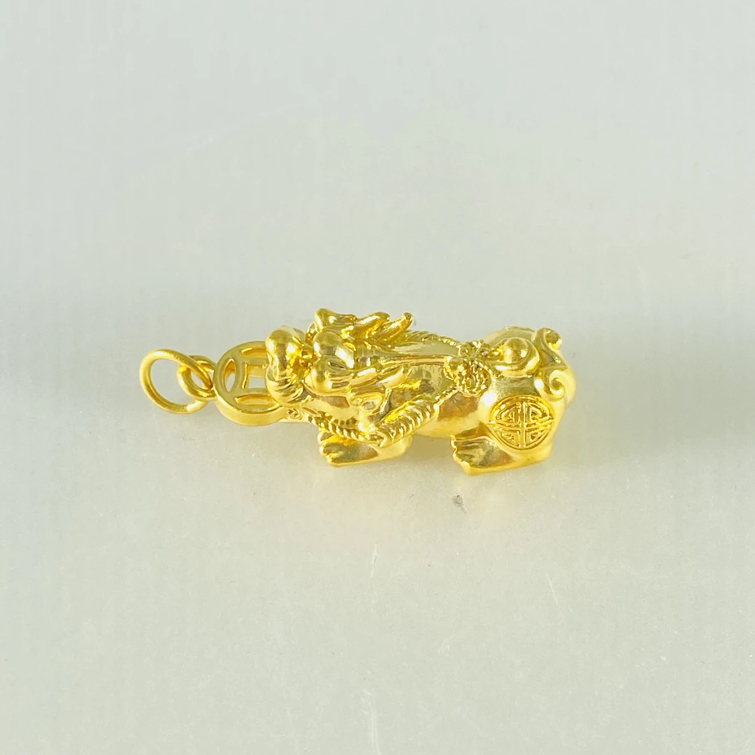 足金999 黄金铜钱貔貅 0.75