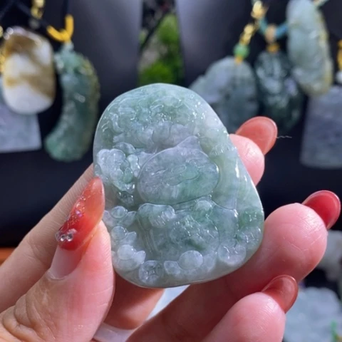 【闪购商品】颈饰未镶嵌翡翠猫