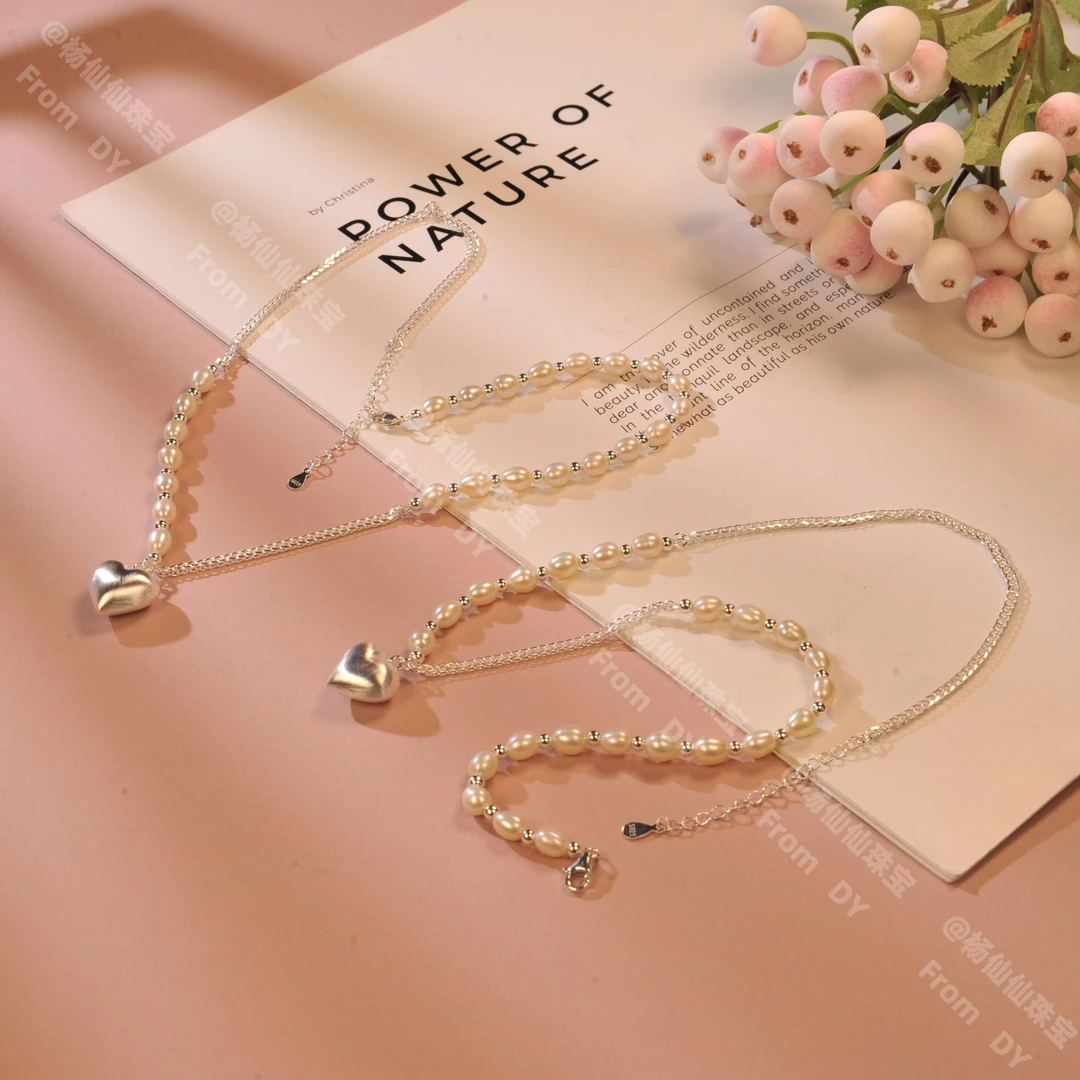 925银银制品 【杨仙仙珠宝】银镶珍珠项链（40+3）-多样性发其一X2052