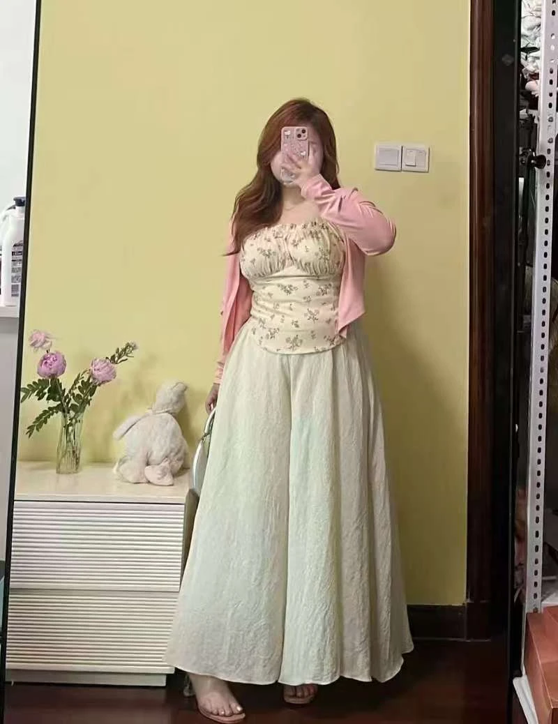 琳琳家大码新中式国风碎花三件套