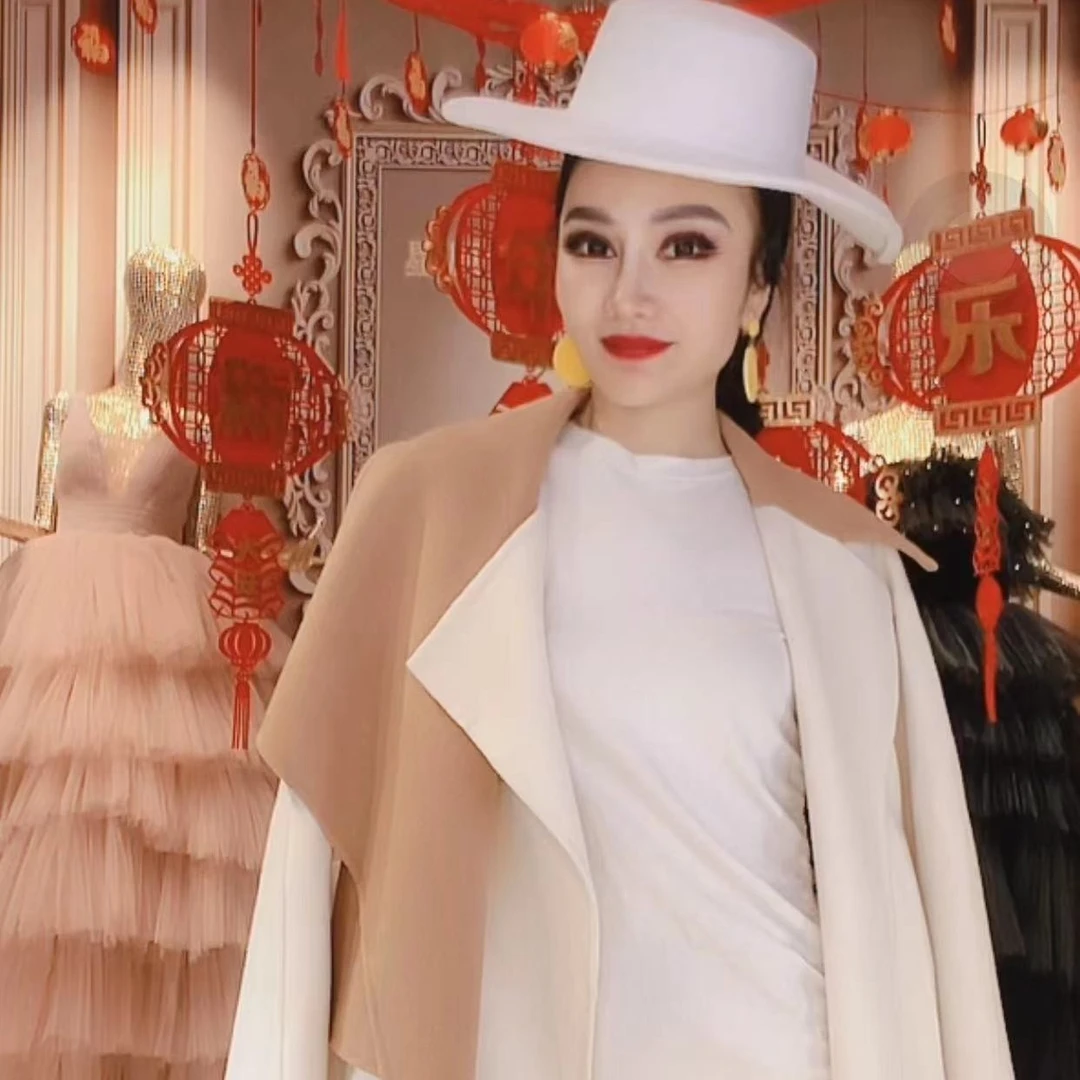 【星姐推荐】星原创高级定制设计师拼接不规则领子秋冬气质百搭大衣