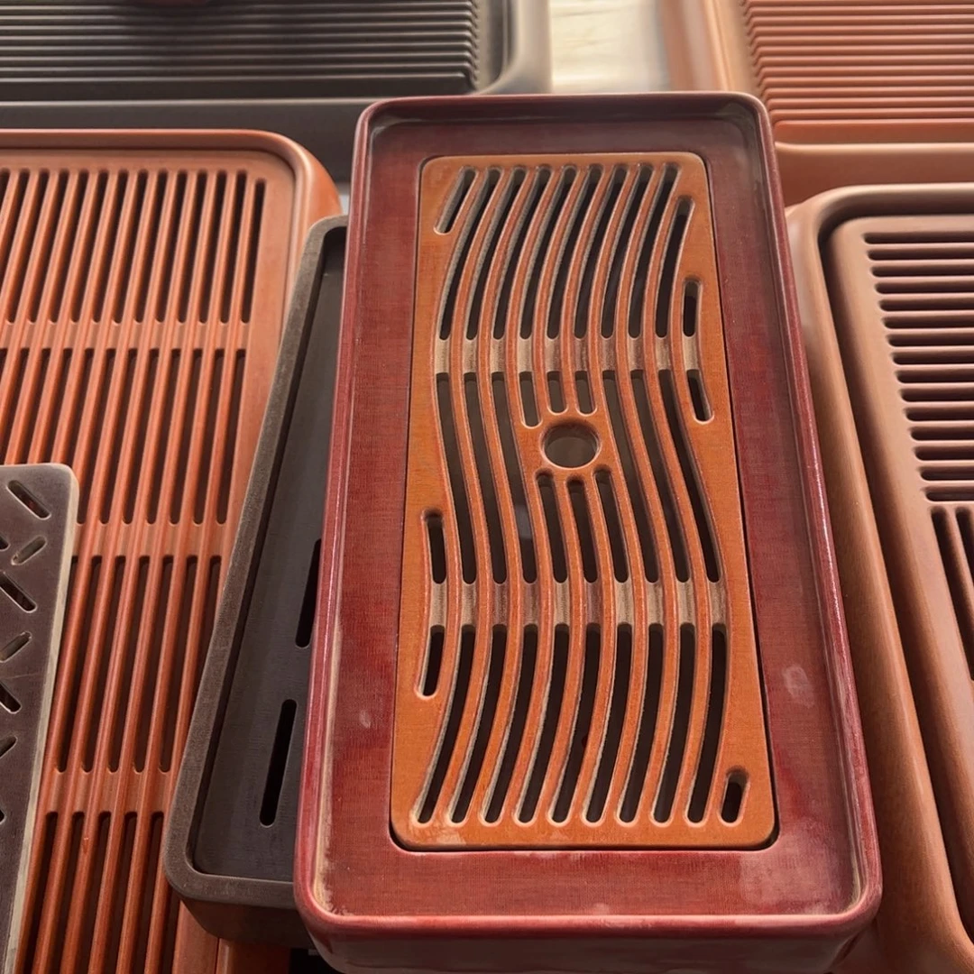 七***九电木茶盘双层红料33*16