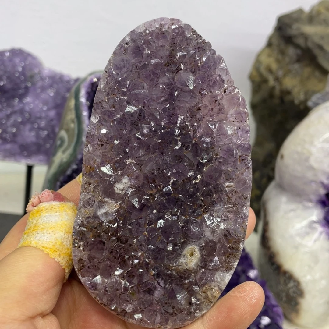 未镶嵌紫晶珠宝半成品