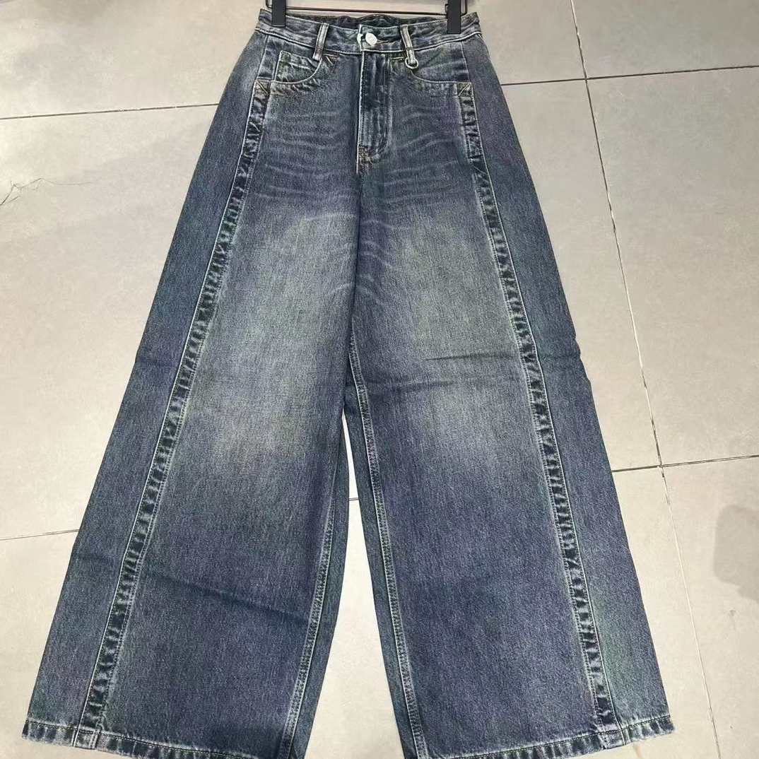 【BAI】秋新款百搭宽松显瘦复古直筒阔腿休闲牛仔裤8503