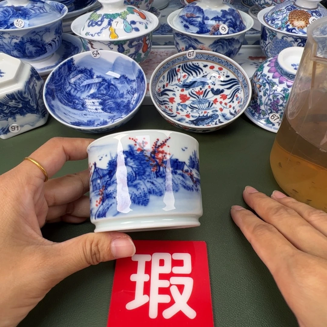 景德镇纯手工纯手绘茶具木木98开片