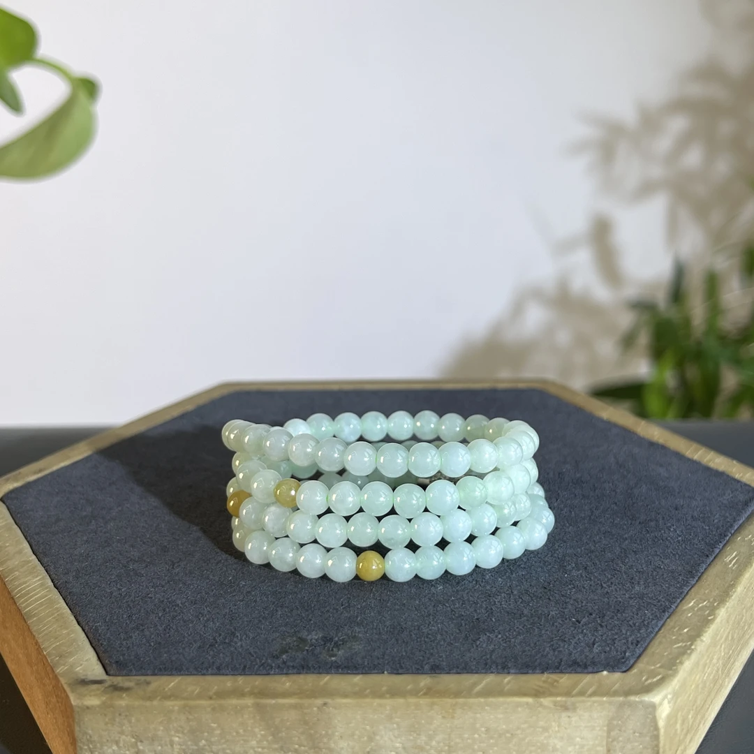 JTW09-05 天然缅甸A货翡翠  翡翠珠链