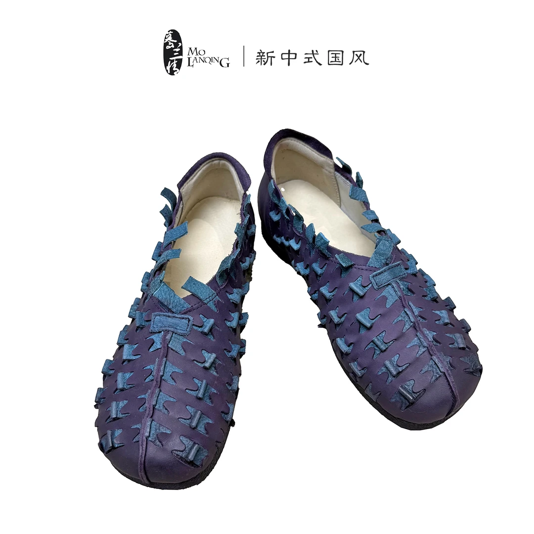 【净山】时尚复古中国风舒适软底防滑外穿休闲鞋复古低跟鞋2332