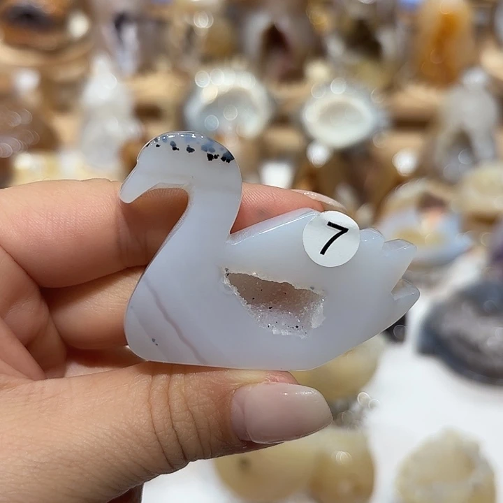 玛瑙/玉髓未镶嵌天鹅