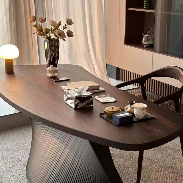 新中式白蜡木茶桌椅2025新款高端实木泡茶桌办公室书桌一体两用