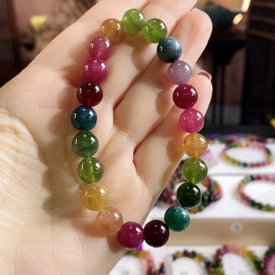 未镶嵌手链碧玺G2626090单圈颜色微差