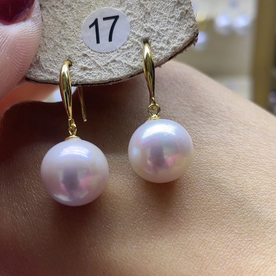 淡水珍珠耳饰银S925镶嵌