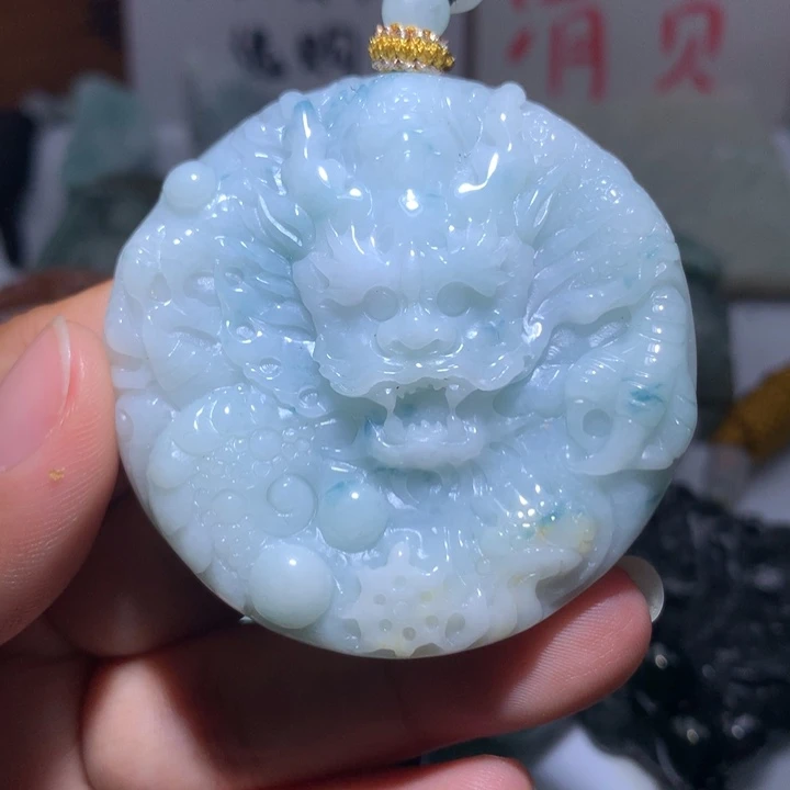 翡翠未镶嵌颈饰保真天然A货翡翠