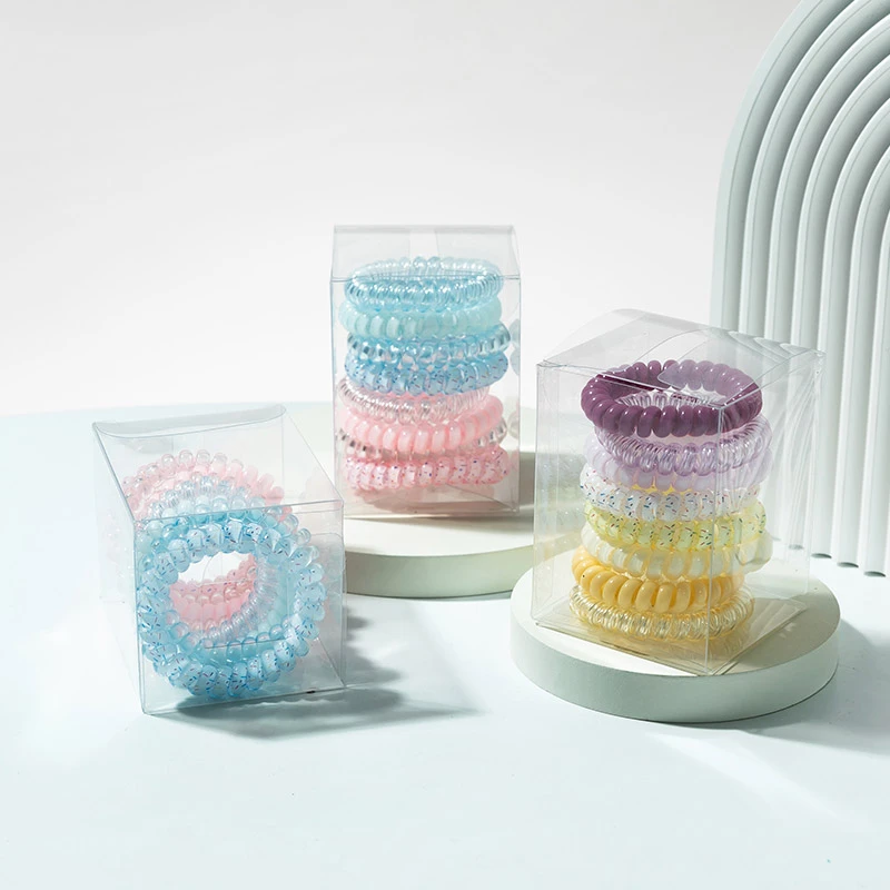 甜美可爱发圈组合装卡通系列多巴胺色发圈