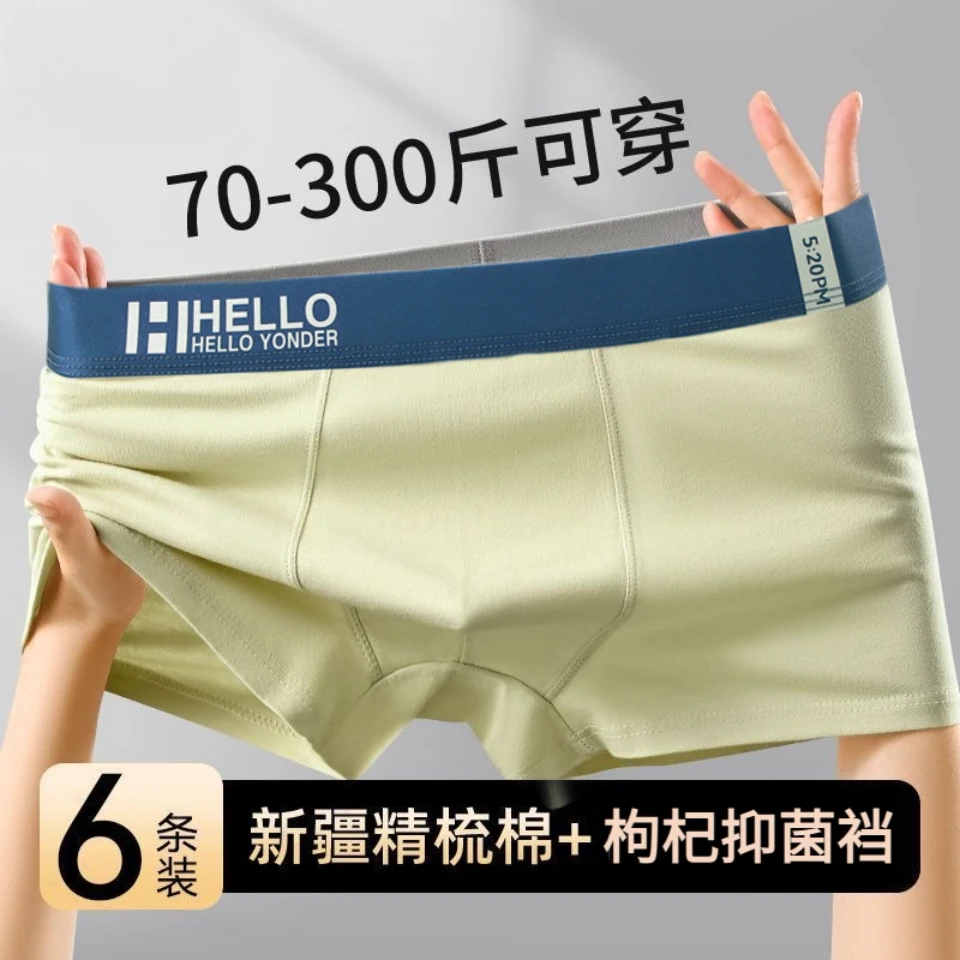 新疆长绒棉男士内裤纯棉抗菌男生平角裤头青少年运动透气四角短裤