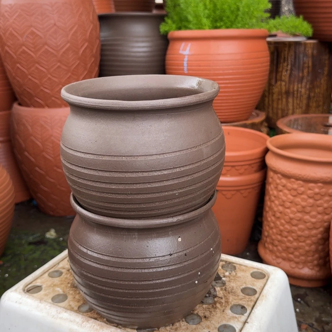 紫砂花瓶口18高15宜兴紫砂