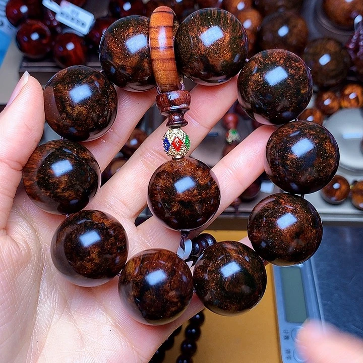 花梨木类手串/手链黄花梨风化料老挝花梨土埋料2.5