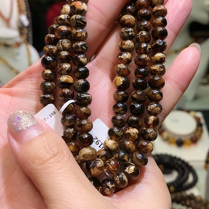 琥珀裸石未镶嵌7m妖花