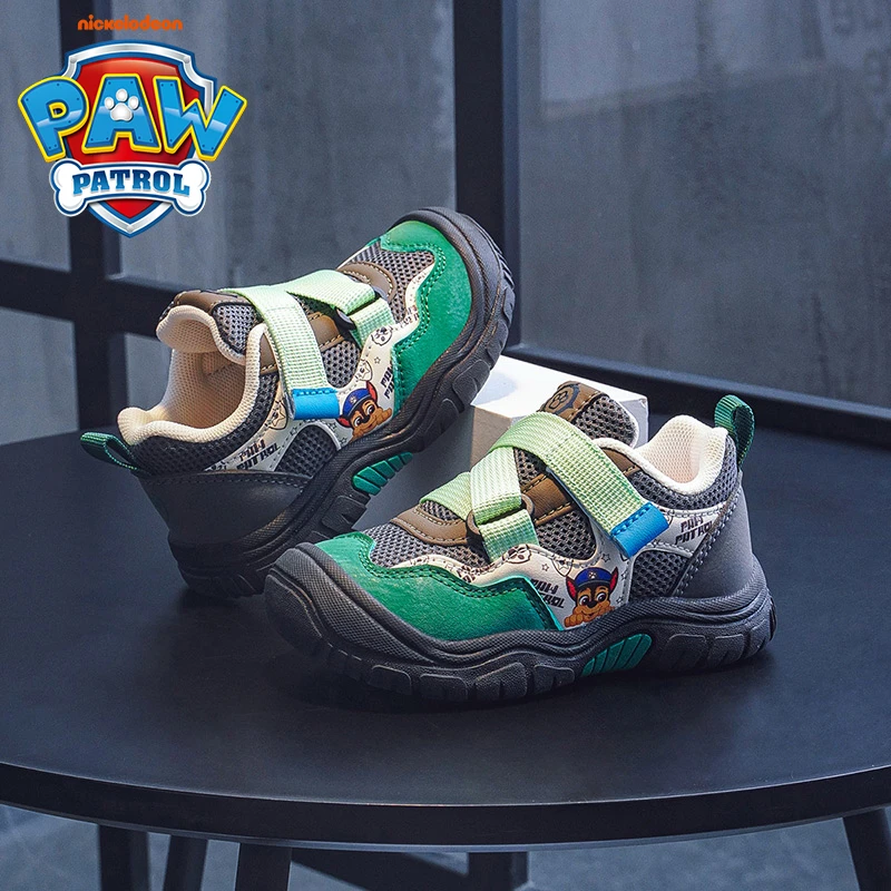 汪汪队新款流行男童运动鞋3-6岁2025春秋季魔术贴透气小童儿童鞋