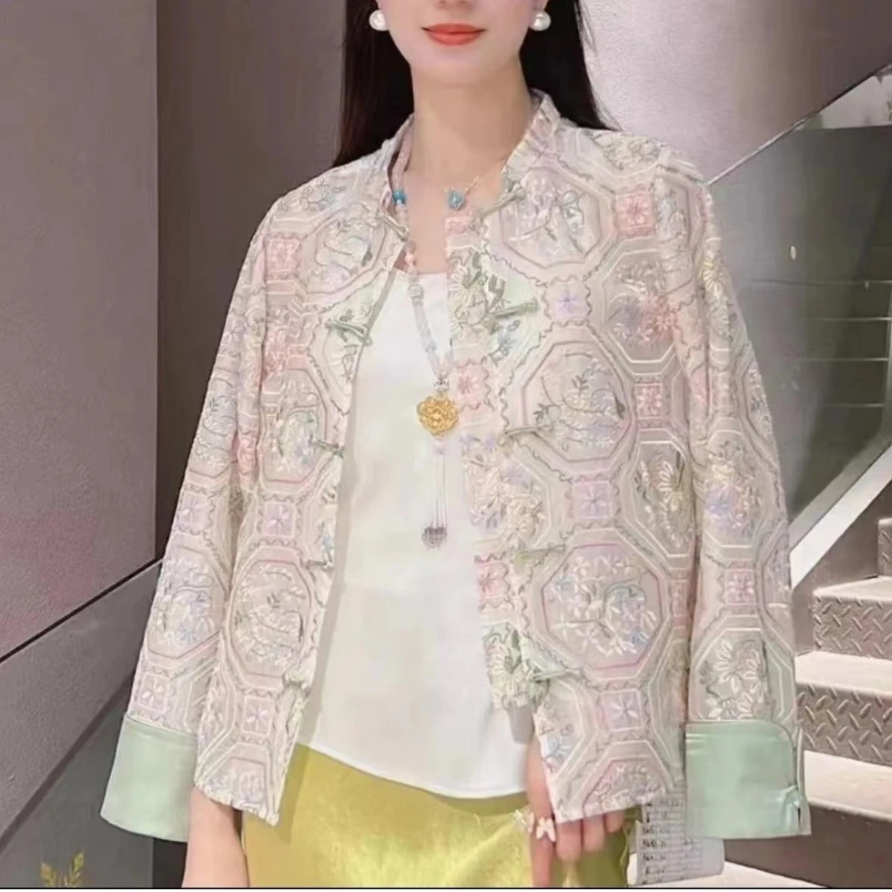 【花团锦簇】升级版夏季新款新中式国风提花外套20240604源源