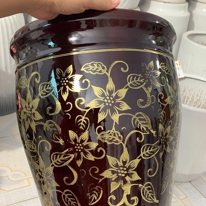 酱金花一个高37口径33送托盘默认微瑕