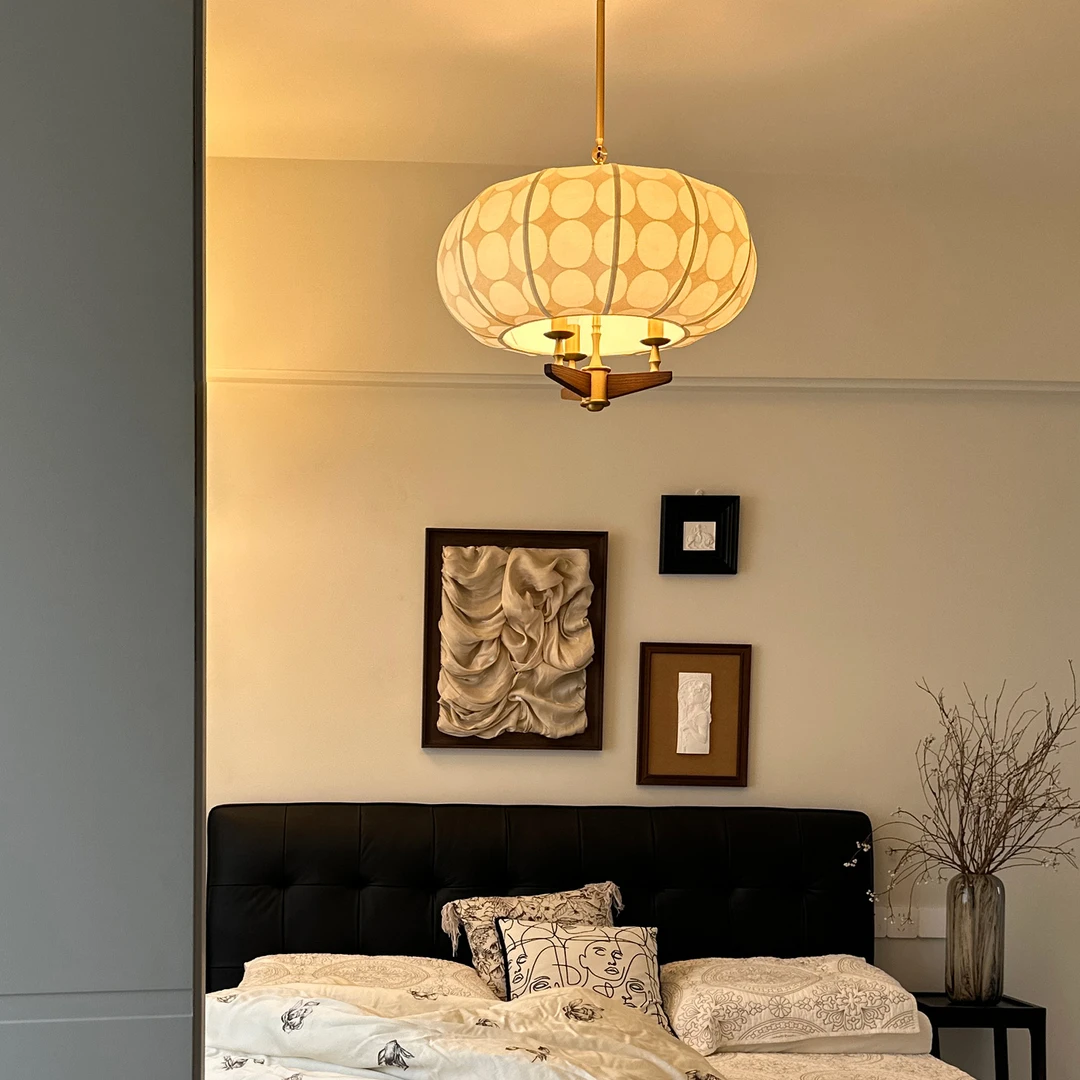 法式中古风主卧吊灯餐厅灯卧室主灯温馨美式复古高级感书房灯具