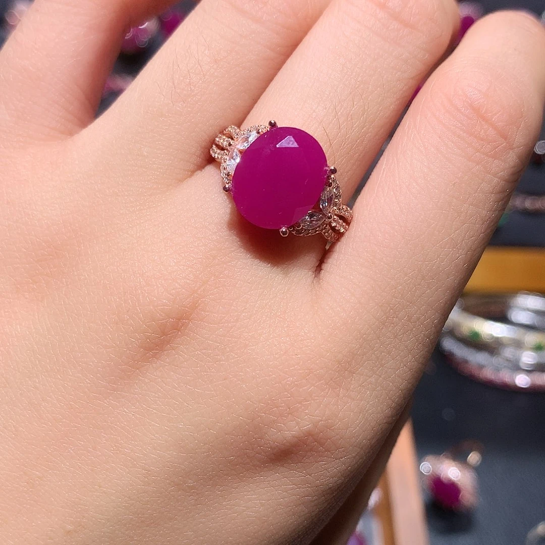 银S925镶嵌红宝石戒指