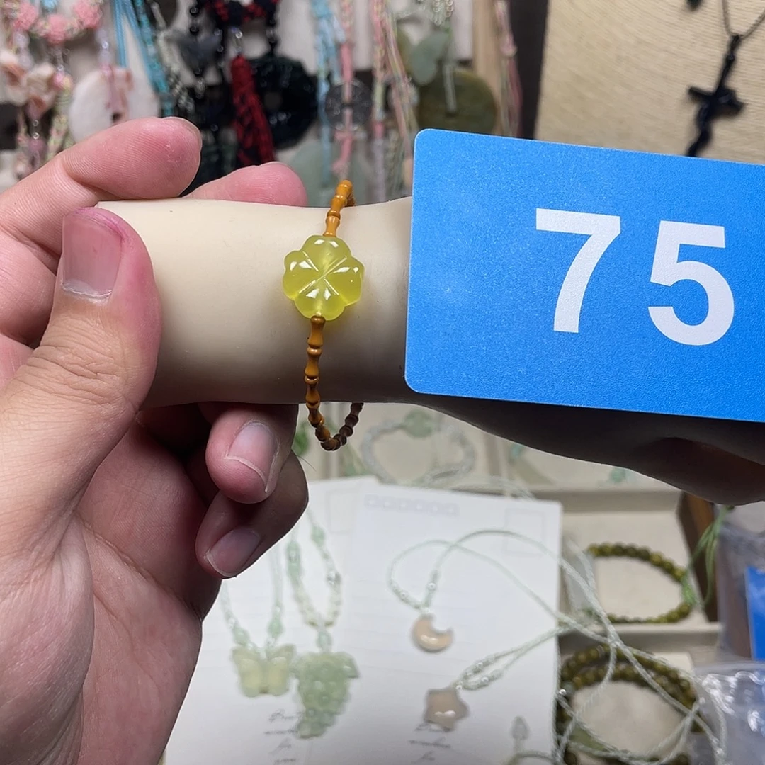 蛇纹石玉合金颈饰