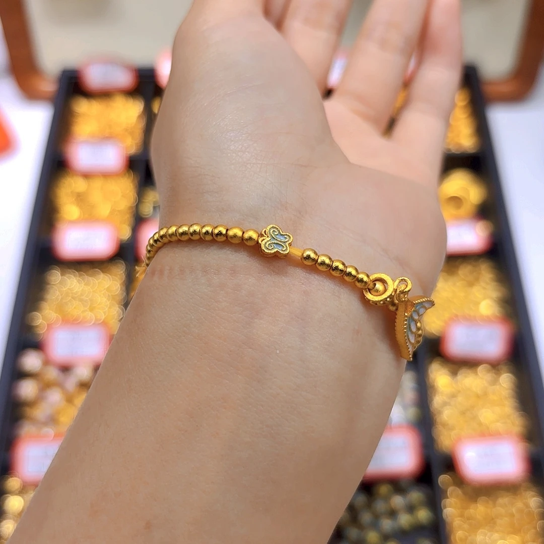 无铜合金蝴蝶小隔珠4个