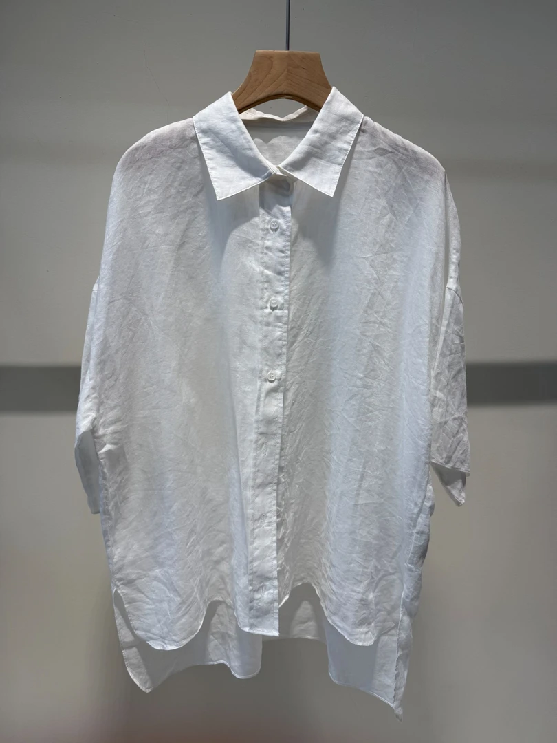 【诺糸.哲学】极简老钱风春夏松弛感苎麻上衣6480