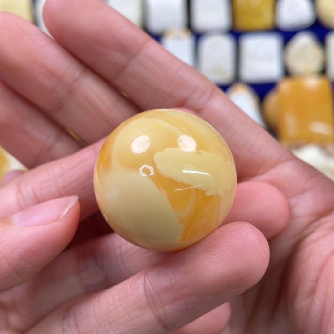 蜜蜡裸石未镶嵌琥珀蜜蜡珠子卡28.7mm