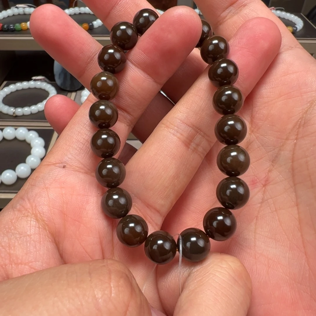 和田玉未镶嵌颈饰卡10mm