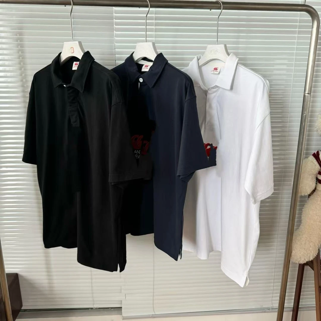 高克重纯棉刺绣POLO衫男女中性风款式简约百搭小众上衣25072146