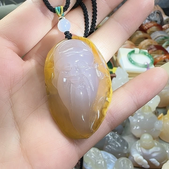 玛瑙/玉髓合金吊坠