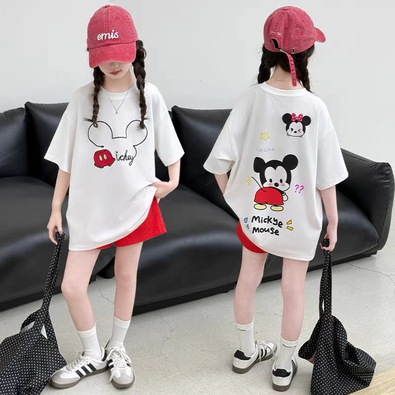 女童T恤夏装2025新款中大童韩版洋气儿童装百搭潮休闲女孩夏季