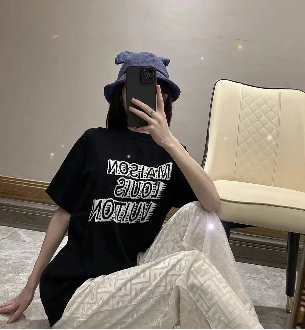 95新 LouisVuitton/路易威登  yy三三零 棉 字母印花短袖 S码