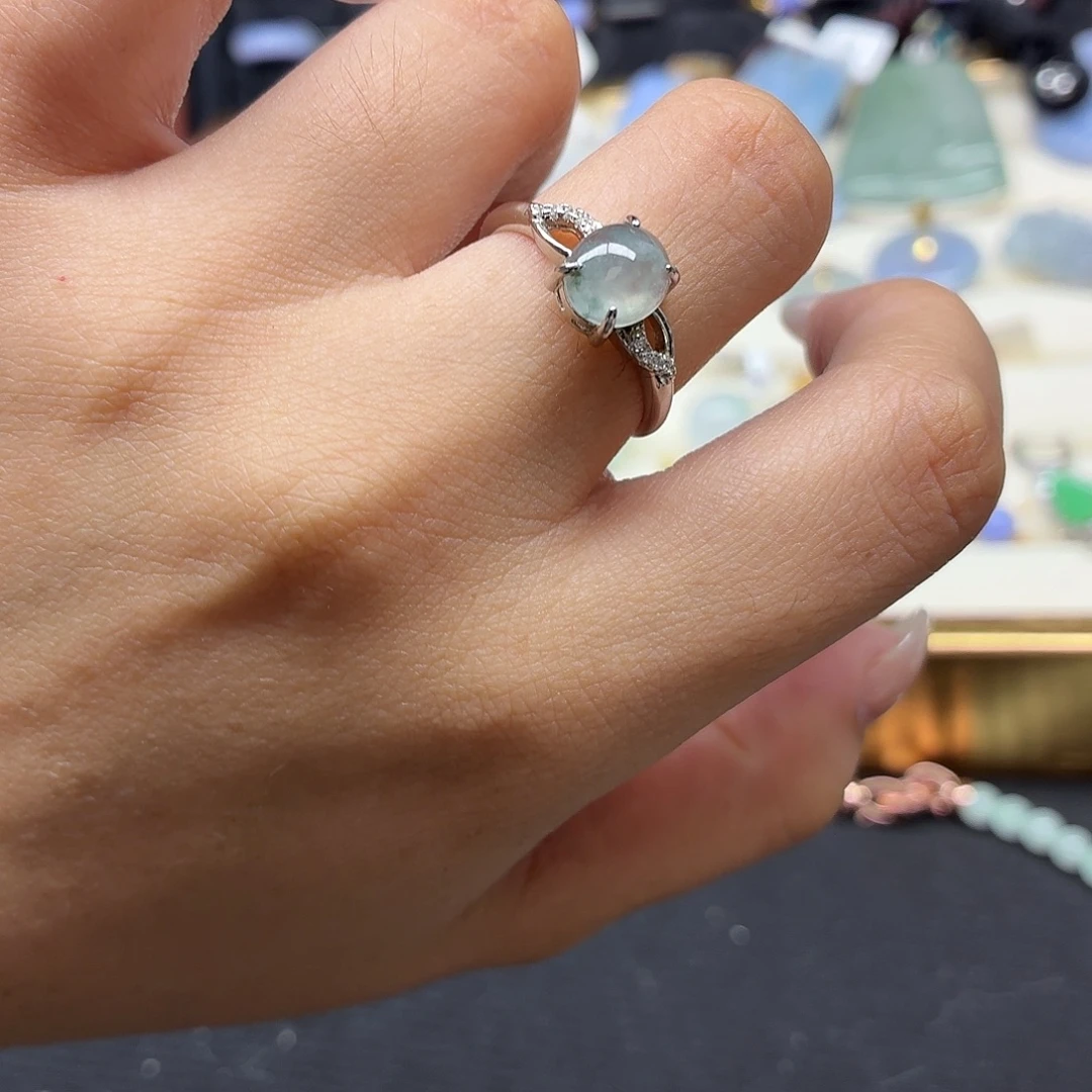 银S925镶嵌戒指翡翠19