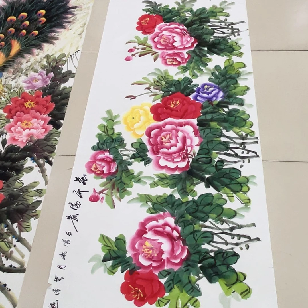 国画纯手绘山水花鸟