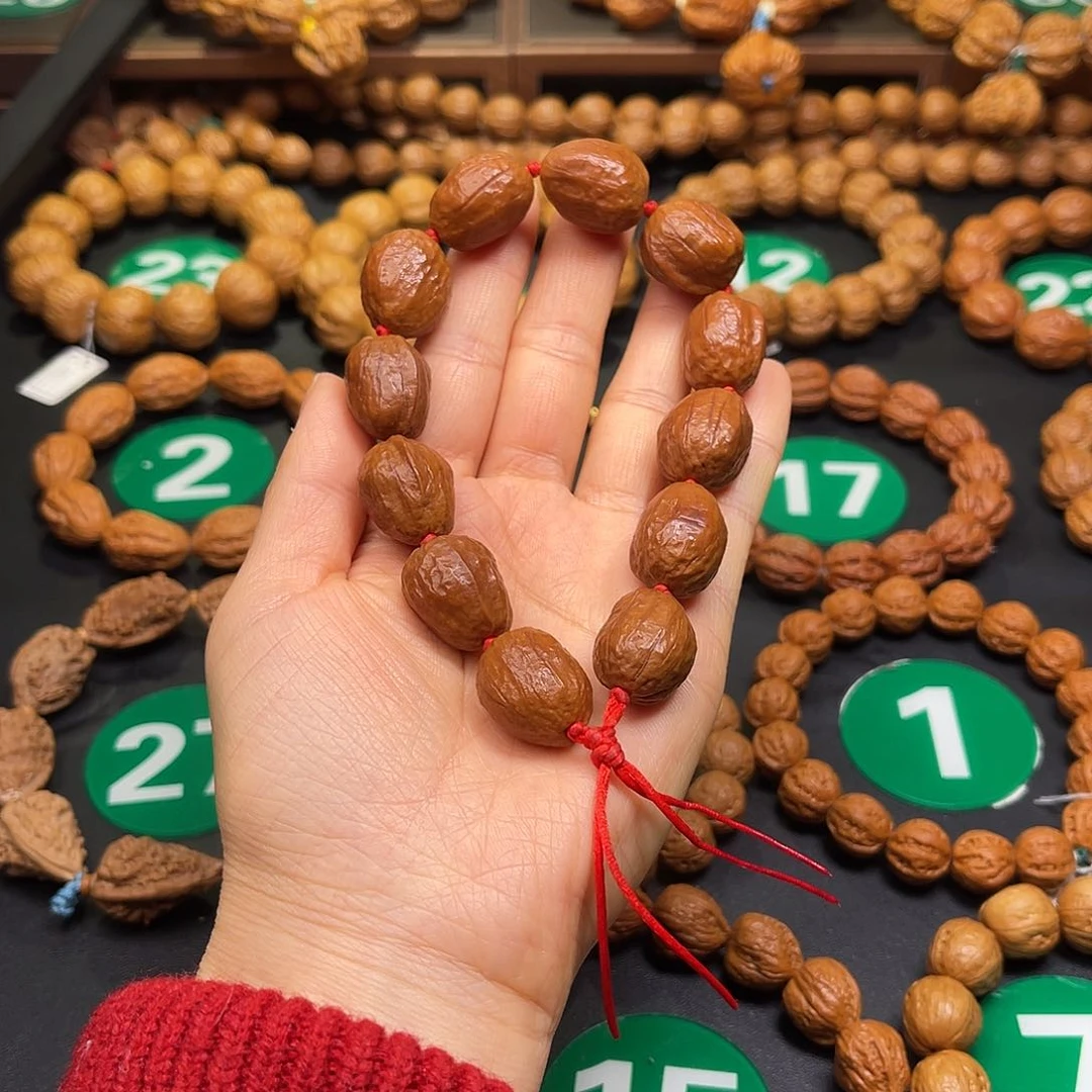文玩核桃手串16尺寸野麻